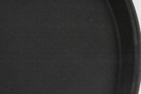 Поднос прорезиненный круглый LUXSTAHL 350х25 мм черный [1400CT Black] фото