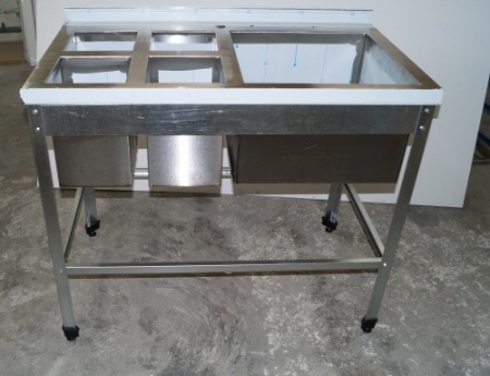 Ванна моечная сварная для мойки яйц RESTOINOX ВМСЯ-1/5-Б-ЭН+ВМС-1/5-Б-ЭН фото