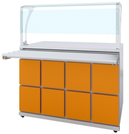 Прилавок нейтральный LUXSTAHL ПНП С-900 Premium с верхней полкой фото