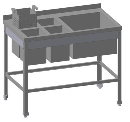 Ванна моечная сварная для мойки яйц RESTOINOX ВМСЯ-1/5-Б-ЭН+ВМС-1/5-Б-ЭН-304 фото