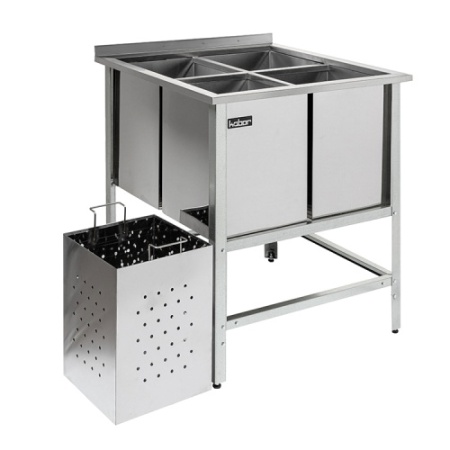 Ванна моечная для мойки яиц сварная KOBOR ВМЯБ/1-70/70/430 с бортом фото