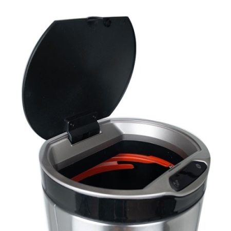 Ведро для мусора FOODATLAS JAH-9314 25л, сенсорное, круглое, внутр ведро, стальной фото