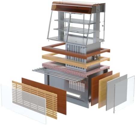 Витрина настольная холодильная ATESY Регата ХВ-1200-1370-02 фото
