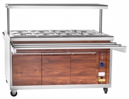 Мармит вторых блюд ABAT ЭМК-70ПМ-01 (кашированный под дерево) фото