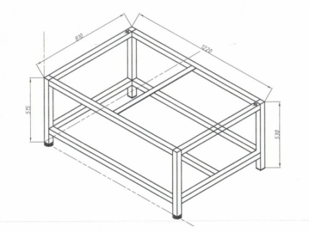 Подставка под хлебопекарную печь GRILL MASTER ШЖЭ/3 40003 (крашенный металл без направляющих) фото