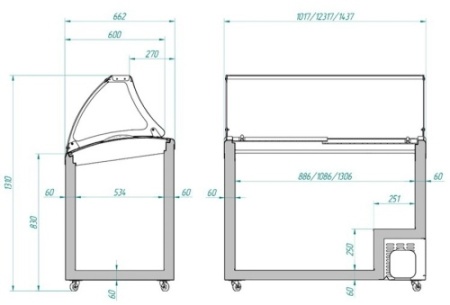 Витрина для мороженого ITALFROST CF400CS фото