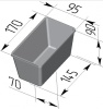 Секция форм для хлеба СПИКА 3Л11А (170 х 95 х 90 мм) фото