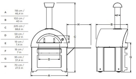 Печь для пиццы на дровах ALFA PIZZA Allegro фото