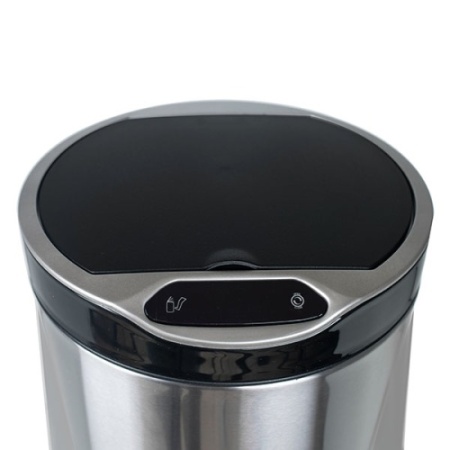 Ведро для мусора FOODATLAS JAH-9314 25л, сенсорное, круглое, внутр ведро, стальной фото