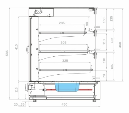 Витрина тепловая CARBOMA Asia AC45 HWB 0,7-1 self, нерж. сталь фото