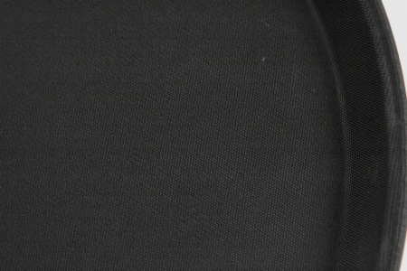 Поднос прорезиненный круглый LUXSTAHL 400х25 мм черный [1600CT Black] кт939 фото