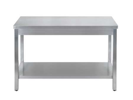Стол универсальный LUXSTAHL СПУ-11/6 со сплошной полкой нерж. фото