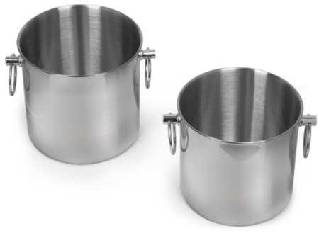 Ведро для льда LUXSTAHL кт2866 нерж.сталь, D=14,5, H=13,1 см фото