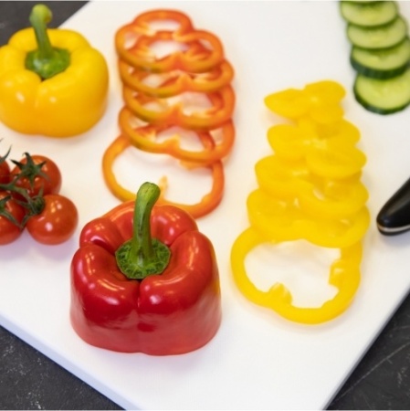 Доска разделочная мки1714, полипропилен, 400х300х12мм, белый фото