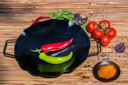 Сковорода для саджа SADJ углерод.сталь, D=35см фото