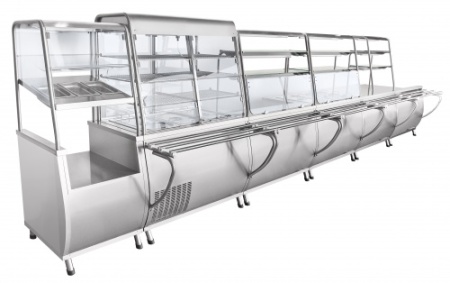 Прилавок холодильный ABAT ПРЕМЬЕР ПВВ(н)-70Т-НШ фото