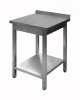 Стол пристенный LUXSTAHL СПУ-15/6 со сплошной полкой нерж мко102