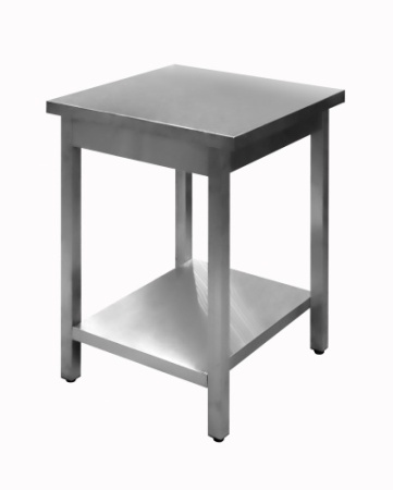Стол пристенный LUXSTAHL СПУ-15/6 со сплошной полкой нерж мко102 фото