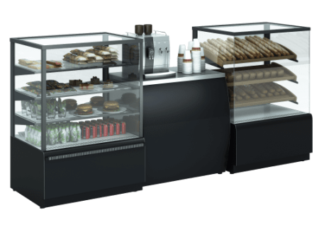 Витрина холодильная кондитерская CARBOMA KC70 VM 1,3-1 0102-0109 (ВХСв-1,3д Cube) фото