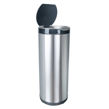 Ведро для мусора FOODATLAS JAH-9314 25л, сенсорное, круглое, внутр ведро, стальной фото