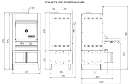 Гриль-печь на углях VESTA M25/23 фото