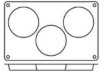 Форма силик. д/зам. и вып. "Бисквит" d103мм h20мм, 3 ячейки фото