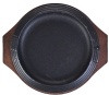 Сковорода на деревянной подставке ILSA 0480MB20GCV чугун/дерево, D=16 см фото