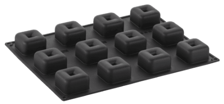 Форма силиконовая PAVOFLEX для пирож. 3D "Тулум" 56х56мм h34мм, 90мл, 12 ячеек фото