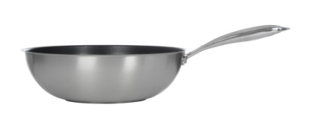 Сковорода ВОК LUXSTAHL 300/90 из нержавеющей стали, антипригарное покрытие [C241341] кт351 фото