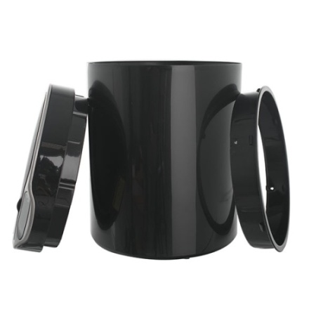 Ведро для мусора FOODATLAS JAH-6111 12 л сенсорное, круглое, черный фото