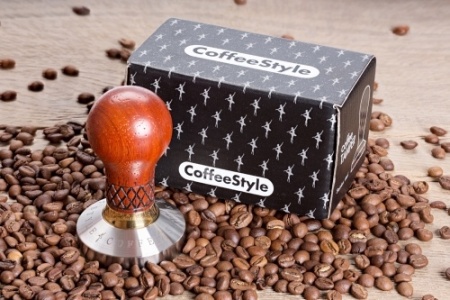 Темпер для кофе COFFEE Style elit plus 58 мм, красное дерево фото