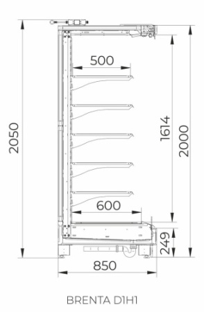 Горка холодильная LEVIN Brenta DG D1H1 125 фото