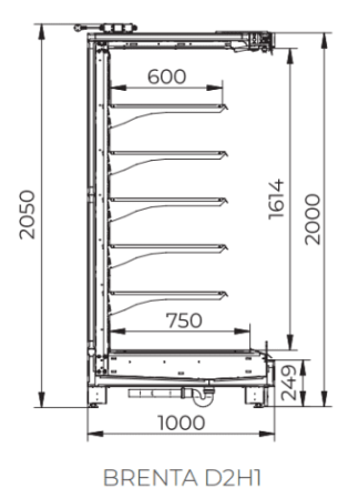 Горка холодильная LEVIN Brenta DG D2H1 190 фото
