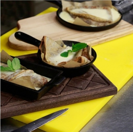 Доска разделочная мки301/2, полипропилен, 500х350х18мм, желтый фото